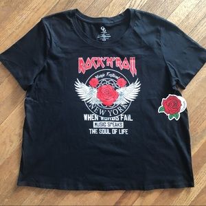 Organic Generation 100% Organic Cotton Graphic Tee In size 2X Black